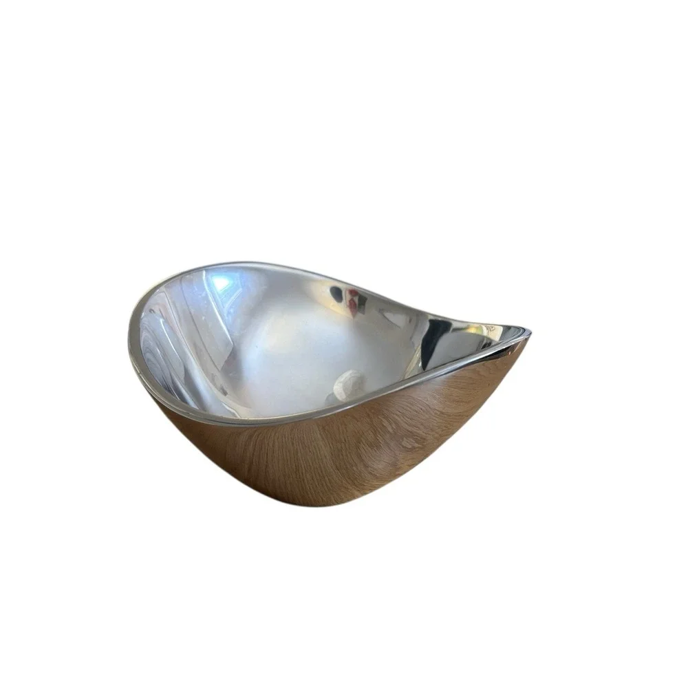 Nambe Butterfly Collection Serving‎ Bowl Oven Safe 7 Inch Chrome